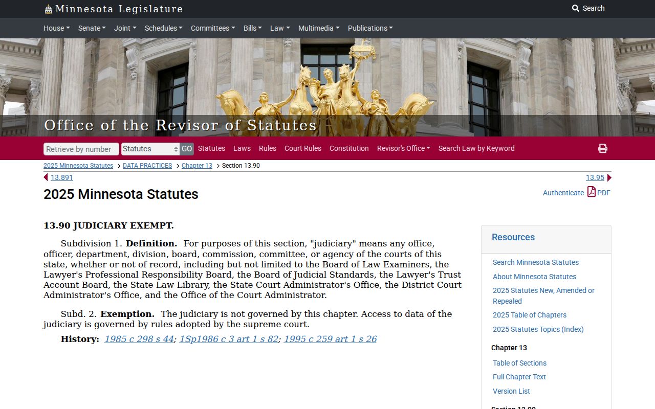 Washington County civil docket judicial data access statute
