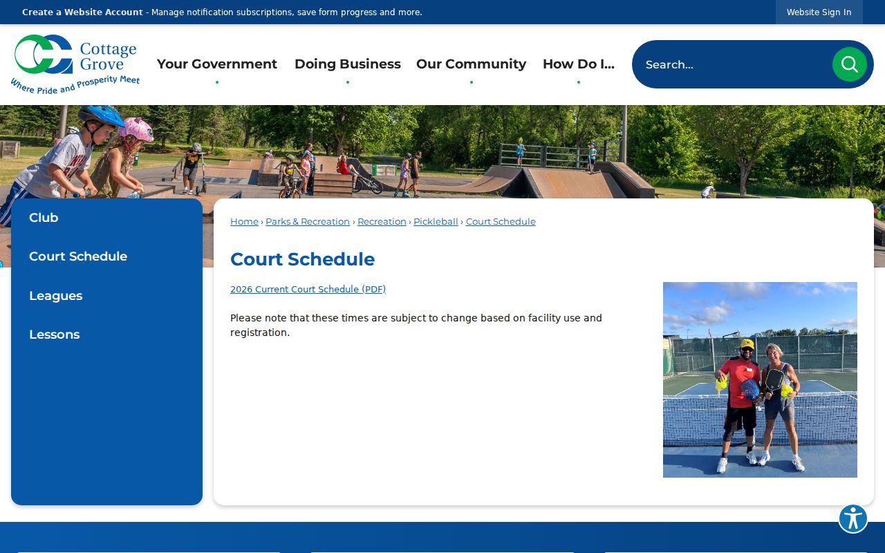 Cottage Grove Washington County court docket schedule source