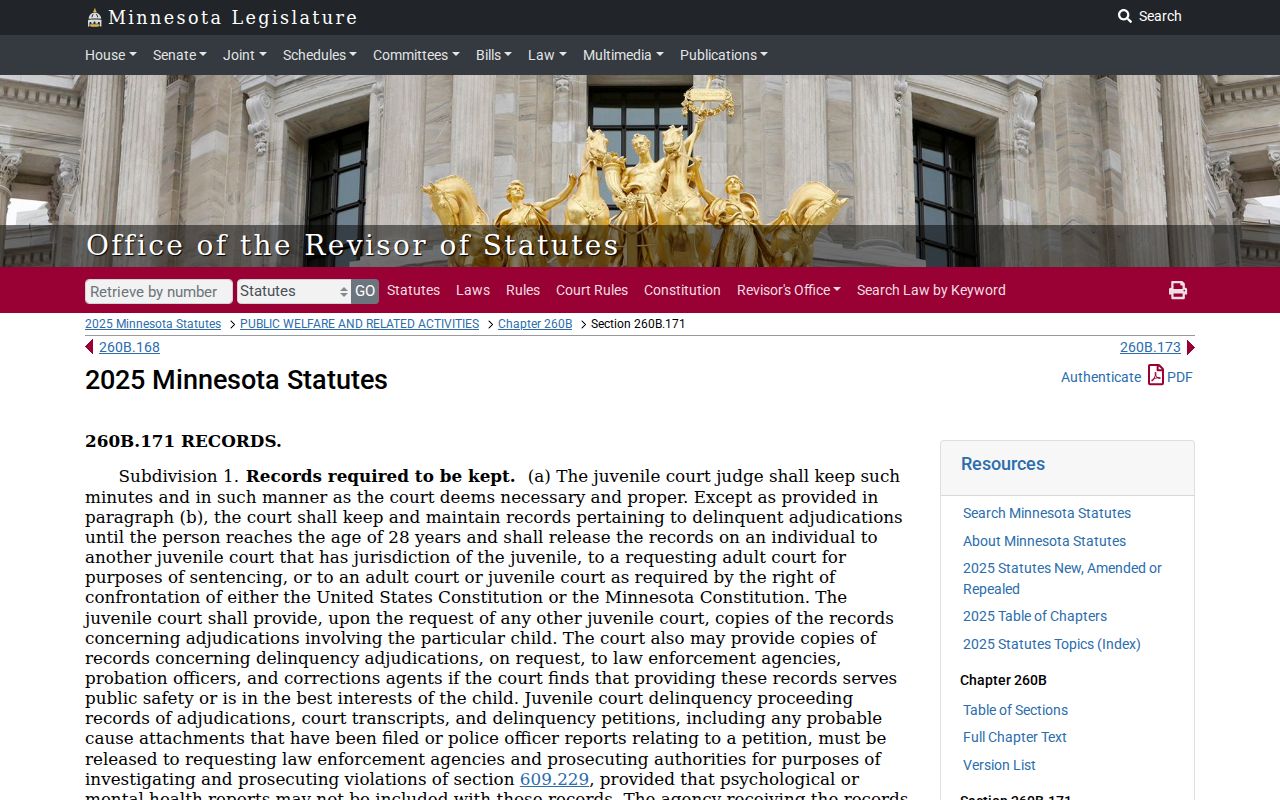 Washington County court record juvenile access law source