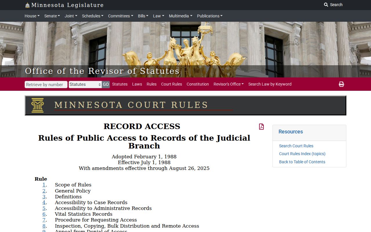Washington County criminal docket public access rules