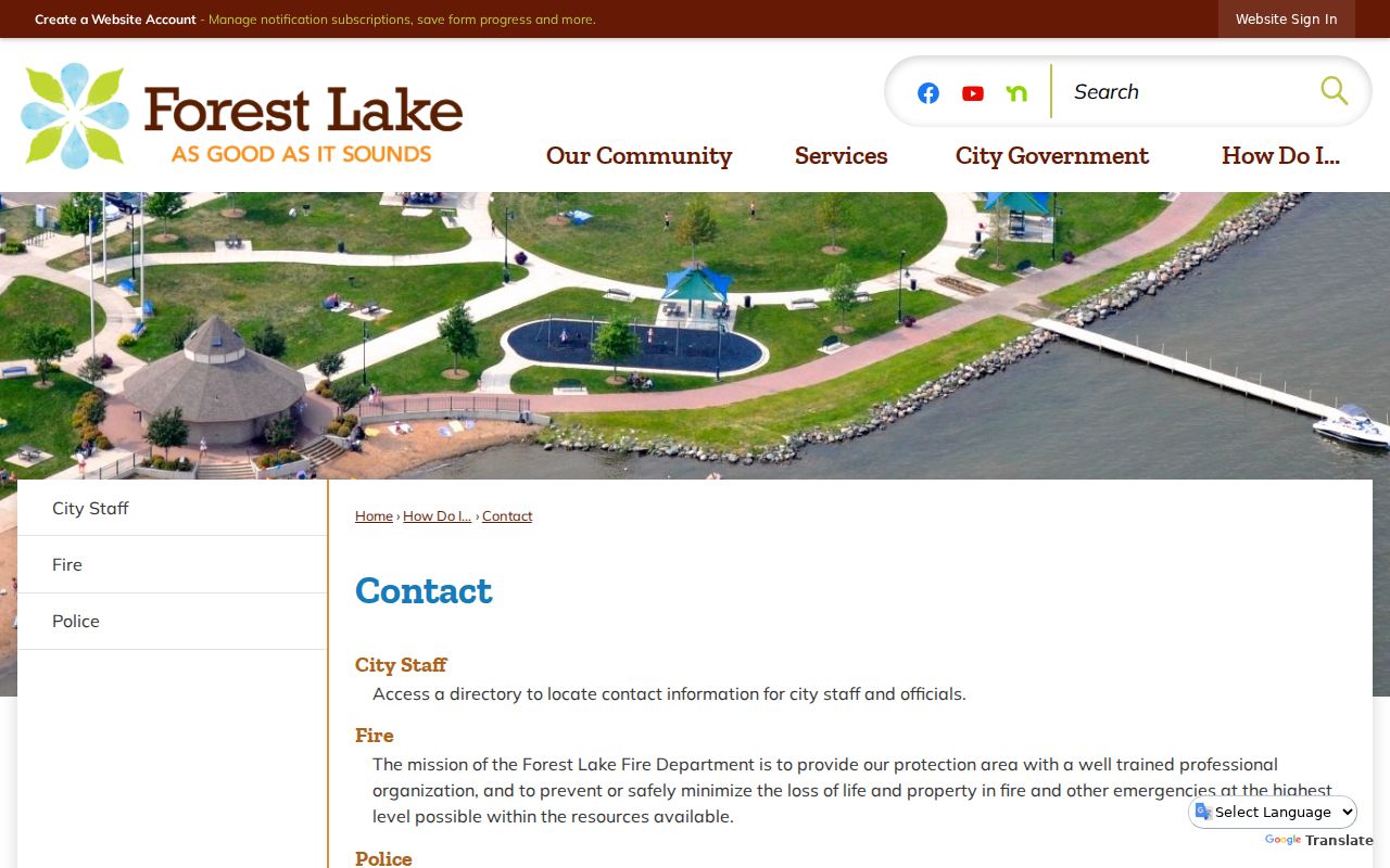 Forest Lake Washington County court docket city hall record channel
