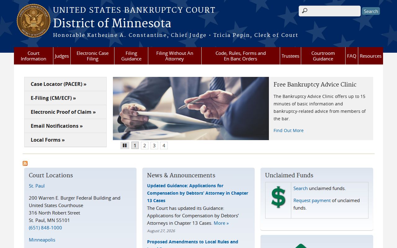 Forest Lake Washington County court docket federal court boundary