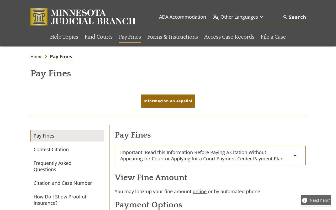 Washington County traffic ticket payment center source